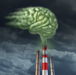 Smokestacks-toxins-brain-shutterstock_142235569